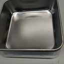 E-far 6 x 6-Inch Square Baking Pan with Lid, Small Stainless Steel Cake Brownie Pans Trays Dishes for Toaster Oven Air Fryer, Healthy & Dishwasher Safe - Set of 2(2 Pans + 2 Lids)