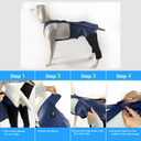 Coodeo Dog Recovery Suit, Cone Alternative - Abrasion Resistant, Waterproof & Washable 2.5mm Thick Sleeves to Prevent Licking, Biting Wounds (Blue, L)