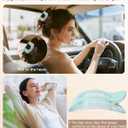 Mesovor 4 Pack French Flat Hair Clips for Women, 3.74" Nonslip Stylish Round Duckbill Lay Flat Hair Claw | Side Slide Volume Flat Hairclips for Lying Down, Yoga, Driving (Mermaid Colorful)