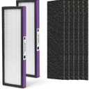 FLT5250PT Replacement Filter Compatible with Germ-Guardian Filter C Pet HEPA Air Pu-rifier AC5250PT AC5000E AC5300B AC5350W AC5350B CDAP5500 and More, 2 HEPA and 6 Pre-Filter