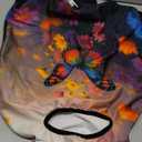 ANNA QUEEN Vibrant Butterfly Luggage Cover, Colorful Floral Design with Rainbow Butterfly, Stretchable, Washable Travel Sleeve for 20-34 Inch Luggage (#16)