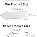 23 x 7 Inches 10 Pack Large Size White Arrow Signs with Stakes,This Way Directional Arrow Yard Signs,Wedding Yard Signs, Birthday Party Signs (White 10 pack)