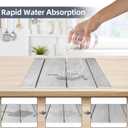 Stone Dish Drying Mat for Kitchen Counter24x16 Collapsible Diatomaceous Earth Mats Quick Drying Absorbent Dish Mat,Non-Slip Countertop & Bath Mat for Dishes Cups Bottles,Light Gray