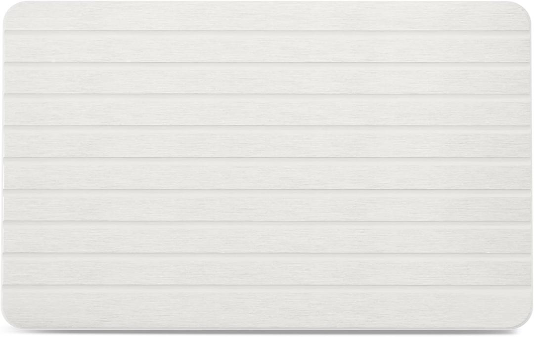Stone Bath Mat Diatomaceous Earth Bath Mat Non-Slip Super Absorbent Bath Mats for Bathroom Quick Drying Diatomite Stone Shower Mat Large Natural Easy to Clean (23" White-stripe)