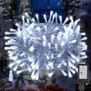 100FT 300 LED Christmas Lights Plug in,Cool White Waterproof Fairy Lights with Timer/8 Modes, Christmas Tree Lights Lighting Outdoor Indoor Garden Party Wedding Christmas Tree Decoration