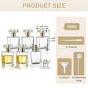 YU FENG Glass Perfume Spray Bottle Set, Refillable Fine Mist Atomizer for Fragrance, Daily Use & Organization – Square Glass, Gold Cap, 50ML, 6 Pack