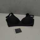 OEAK Womens Deep V Bras Wireless Comfortable Bra Supportive No Underwire Bras Tshirt Push Up Bralettes Plunge Seamless Bra (Medium, Black)