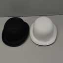 Funny Party Hats Derby Hats - 2 Pack - Black and White Bombin - Bowler - Roaring 20s Hats