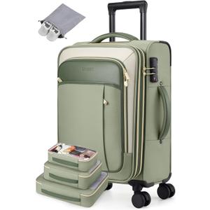 Softside Expandable Carry On Luggage, 20in Carry on Suitcase with Wheels