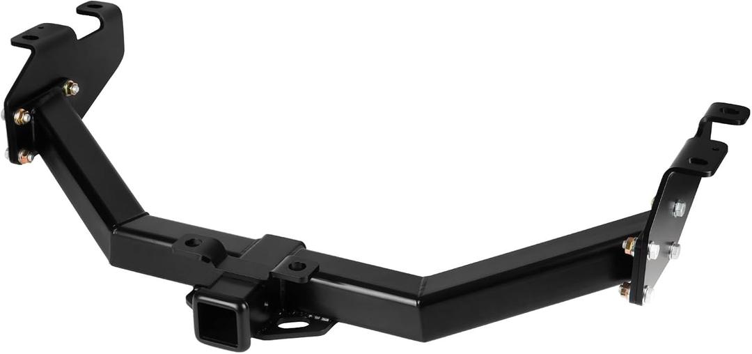 2" Receiver Trailer Hitch, Fits for Chevrolet Silverado 1999-2013, for GMC Sierra 1500, 1500 HD, 2500 1999-2013, Square Tube Frame, Black Class 4 Towing Hitch Kits Carrier