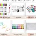 Y&I Bullet Dotted Journal Kit, A5 Hardcover Dotted Journal Notebook with 200 Pages, 120GSM Thick Paper, Stencils Stickers Pens Washi Tapes, Dotted Journaling Kit for Beginners Women Teen Girls (Gray)