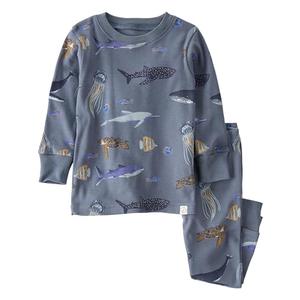 little planet by carter's Baby 2-Piece Pajamas Made with Organic Cotton, Deep Blue Sea Print, 12M