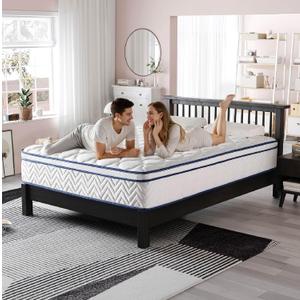 12 Inch King Hybrid Mattress in a Box - Individually Wrapped Coils & Gel Memory Foam for Back Support, Pressure Relief & Motion Isolation, CertiPUR-US Certified, Fiberglass-Free (76x80 Inches)