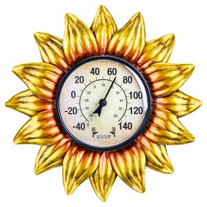 MUMTOP Outdoor Thermometers for Patio - Indoor Outdoor Thermometer, Sunflower Wall Thermometer Wireless for Garden Home Decor