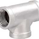 Beduan 3/4" Tee Female NPT T Shaped 3 Way Cast Pipe Fitting - Stainless Steel 304 (Pack of 2)