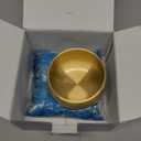 Large Tibetan Singing Bowl Set - 6 Inch Sound Bowl for Yoga, Meditation, Stress Relief, Mindfulness, Healing &Chakra balancing. Long Pure Resonance, Includes Mallet & Cushion (Gold, 6 inch)