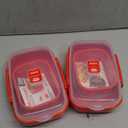 Sistema Microwave Food Storage Containers with Steam Release Vent, Dishwasher Safe Red