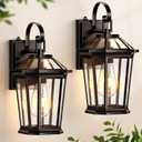 VIANIS 2-Pack Oil Rubbed Bronze Outdoor Lights Wall Mount, Dusk to Dawn Wall Lights for House Outside, Aluminium Modern Porch Lights Sconce, Exterior Wall Lantern Fixture with Waterproof, Anti-Rust