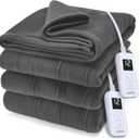 Sunbeam Royal Ultra Fleece Heated Electric Blanket Queen Size, 90" x 84", 12 Heat Settings, 12-Hour Selectable Auto Shut-Off, Fast Heating, Machine Washable, Warm and Cozy, Iron