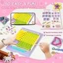 Friendship Bracelet Making Kit for Girls,Quick Maker DIY Arts and Crafts Toys, Best Christmas & Birthday Gifts for 6-12 Year Old Girls (Pink)