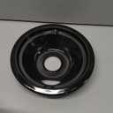 WB31M19 and WB31M20 GE Drip Pans for Electric Stove, 10% Energy Save by Enamel Spraying Prevent Bending and Rust -Includes a Set of 4 Black Stove Drip Pans(2 * 6+2 * 8)