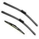 3 Factory Wiper Blade Replacement for 2025 2024 2023 2022 2021 2020 2019 2018 2017 Mazda CX-5 CX-9, Original Equipment Windshield Window Wiper Blades Set - 24"/18"/14"(Set of 3) Top Lock