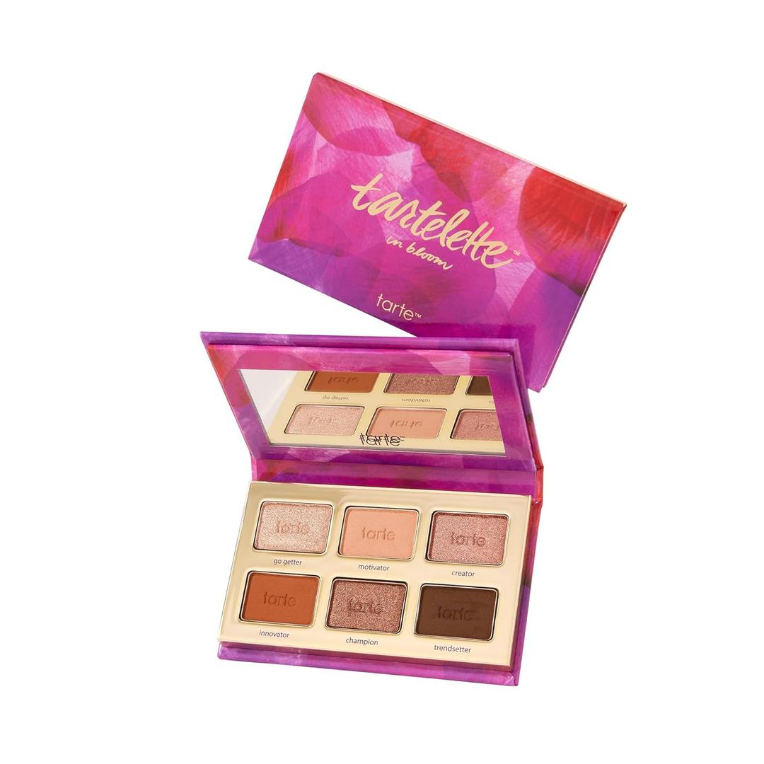 tarte tartelette in bloom mini Amazonian clay palette  Eyeshadow Palette with Shimmer & Matte Neutral Bronze Shades, Longwear Pigment, Blendable Lightweight Formula, Cruelty-Free