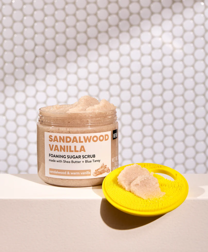 FOAMING BODY SCRUB
SANDALWOOD VANILLA 16oz