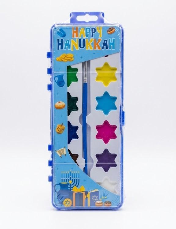 Happy Hanukkah Watercolor Paint Set for Kids 24 Pcs