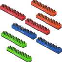 8PCS 1/4" Magnetic Hex Bit Holder, 43 Holes Bit Storage with Strong Magnetic Base, Magnetic Screwdriver Bit Organizer, Red, Blue, Green and Orange