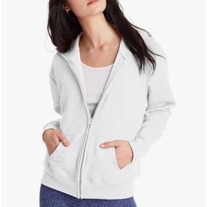 Hanes Women's Hoodie, Ecosmart Fleece Full-zip Hoodie, Zip-up Hooded Sweatshirt, M (Has Some Pilling)