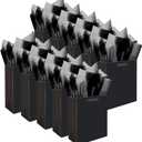 qiqee 10PCS Black Mini Gift Bags with Tissue Paper Handles 6.3"x4.7"x2.4" Small Size Present Party Favor 10pcs Bags, Tissue Paper