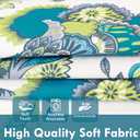 DriftAway Floral Blackout Seafoam Curtains 84 Inch Length for Living Room Bedroom 2 Panels Lined Grommet Window Drapes Thermal Rustic Farmhouse Classic America Style Curtains
