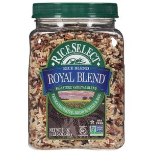 RiceSelect Royal Blend, Blend Of Texmati White, Brown, Red, And Wild Rice, Premium Gluten Free Rice, Non-GMO, 21 Ounce Jar (1.31 Pound (Pack of 1), Multi)
