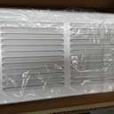 Fancat 30x6 Duct Opening | Steel Return Air Grille | Vent Cover Grill for Sidewall and Ceiling | HVAC Cold Air Intake Grille | White | Outer Dimensions: 31.75"W X 7.75"
