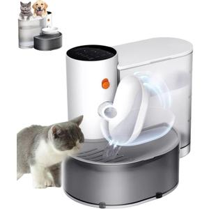Smart Pet Water Fountain,Wireless Smart Pet Water Fountain No Filter,Pour-Over Cat Water Fountain,Ultra Silent 180 Days Endurance Automatic Pet Water Dispenser for Dogs and Cats