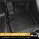 Naibeve Floor Mats for 2026 Hyundai Palisade Hybrid 7 Seats/Captain Seat(Not for Gas) - All Weather Floor Mats & Trunk Mat with Backrest Mats & Second Row Backrest Mats Accessories