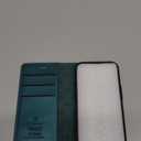 Wallet Case for iPhone 14 Pro Compatible with Magsafe, 2-in-1 PU Leather Flip RFID Blocking Card Holder Stand Shockproof Magnetic Detachable Cover for iPhone 14 Pro Case 6.1", Bluegreen