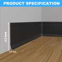 Duzzy Flexible Baseboard Trim, 4.3 Inch(H) x 20 Feet(L) Peel and Stick Vinyl Baseboard Molding Trim, Self-Adhesive Wall Base Cove Base