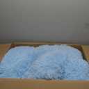 JOLLYVOGUE Dog Bed, Calming Anti-Anxiety Large Dog Bed, Fluffy Donut Cushion for Medium and Large Pets (27"/30"/36") (Light Blue)