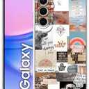 AOSSXIN Jesus and Cowboy Case for Samsung Galaxy A15,Christian Quotes and Western Cowgirl Collage,Trendy TPU Bumper Case for Galaxy A15