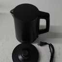 Dezin 0.8L Electric Kettle, Small Electric Kettle with Double Wall Construction, 304 Stainless Steel Electric Tea Kettle for Business Trip, Portable Travel Kettle with Auto Shut-Off (Without Cup) (Black)