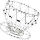 Collapsible Outdoor Pour Over Coffee Dripper,Portable Stainless Steel Reusable Coffee Dripper for Hiking, Camping, Home, OfficeTraveling,Suit for Cake Filter and V60 Fiter (Silver)