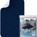 Ultra-Absorbent Extra Large Washable Waterproof Bed Pads 36"X72" Reusable, Leakproof Incontinence Bed Pads for Adults, Babies & Pets , Waterproof Bed Wetting Pads & Sheet Blanket(Blue)