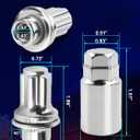 M12 x 1.5 Wheel Lock Lug Nuts Set 13/16 Hex 1.87 Inch Compatible with 4Runner Corolla FJ Cruiser Highlander Matrix Sequoia Solara Tacoma Tundra & L-EXUS GS300 GS400 GS430 GX460 GX470 SC430