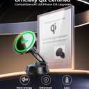 Certified Qi2 Car Phone Mount Charger for MagSafe, 360 Adjustable & Folding Arm, Universal Dashboard Windshield Mirror Screen Magnetic Holder for Tesla Model 3/Y Accessories & iPhone 17/16/15 Pro Max