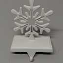 URATOT Pack of 4 Christmas Stocking Holders Snowflake Stocking Hangers Mantel Stocking Hooks for Christmas Decoration, White