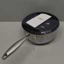 COOKER KING 3 Quart Stainless Steel Saucepan, Nonstick Sauce Pan, Ceramic Suce Pot with Tempered Glass Lid, Induction Pot Compatible with All Cooktops, Dishwasher & Oven Safe(PFAS/PFOA/PTFE Free)