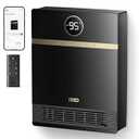 DREO Smart Wall Heater, IP24 Electric PTC Space Heater for Indoor Use, 30° Oscillation, Adjustable Thermostat, Remote Control, Works with Alexa, 24H Timer, Easy-mounted for Bedroom, Office