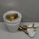 Battery Operated Wall Sconces Set of Two, Wireless Battery Wall Light with 10000mAh RGB Dimmable Magnetic Bulb and Remote, Rechargeable Sconce Wall Decor for Bedroom Living Room Hallway (Brass)